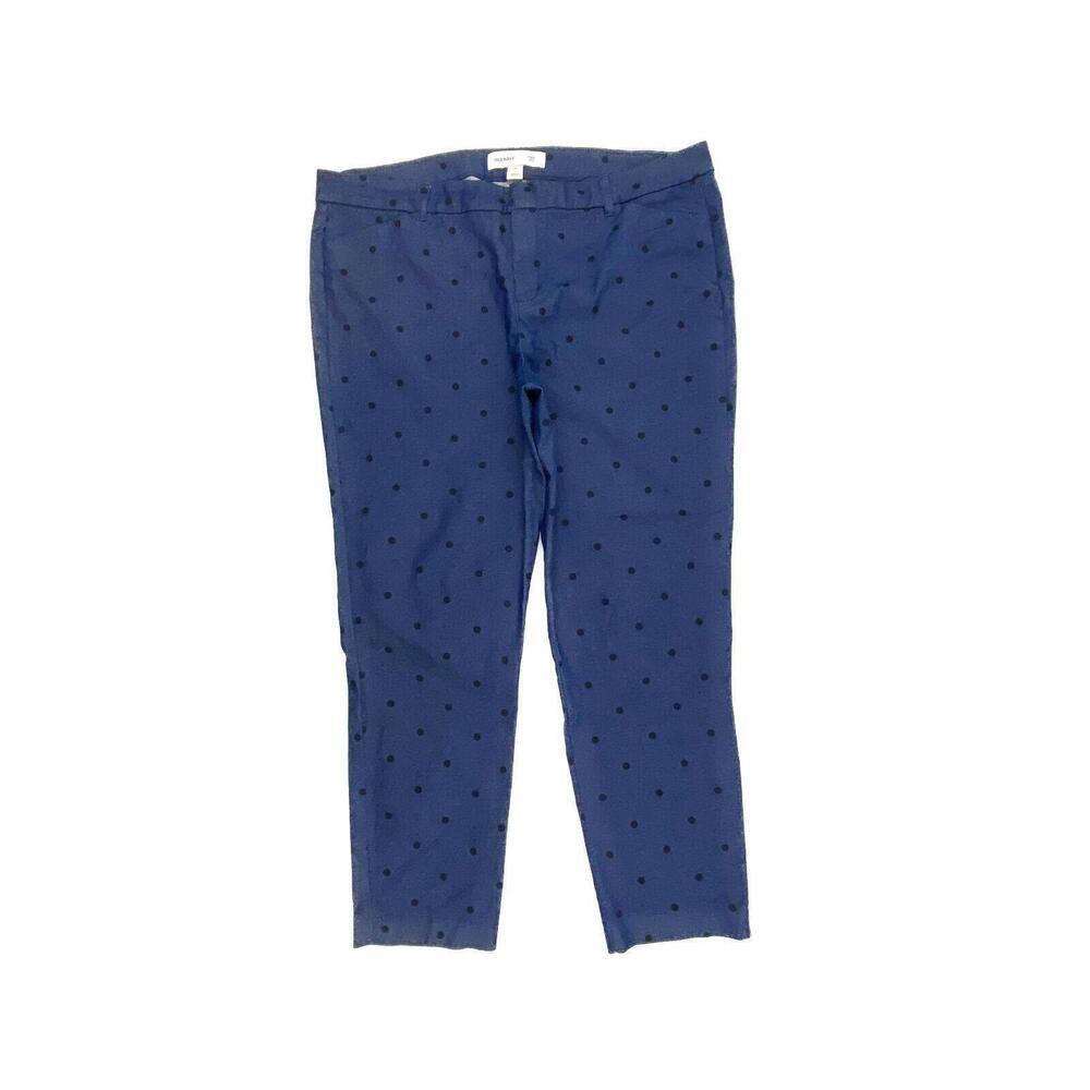 Old Navy Pixie Ankle Polka Dot Women's size 16 Dark‎ Wash Blue Denim jeans